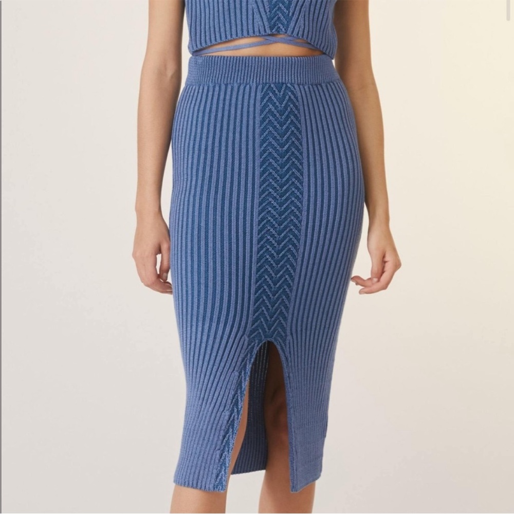 Anthropologie Knit Midi Skirt Set NWT - Picture 3 of 9